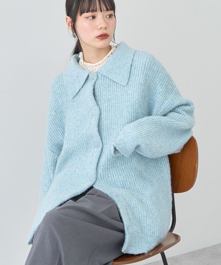 earth music&ecology「襟付きニットアウター」|カーディガン|