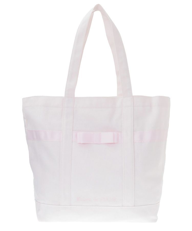 Maison de FLEUR「ピンクマニアマルチポケット帆布トートMバッグ」|トートバッグ|