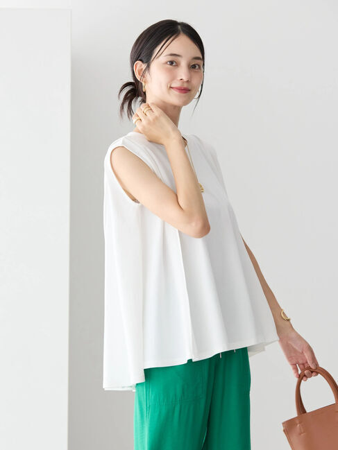 AMERICAN HOLIC「接触冷感バックフレアノースリーブプルオーバー」|Tシャツ・カットソー|