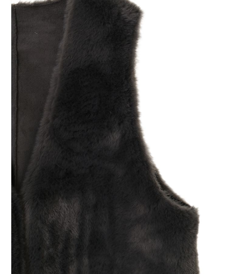 AMERICAN HOLIC「丈違いフェイクファーベスト」|ベスト・ジレ|