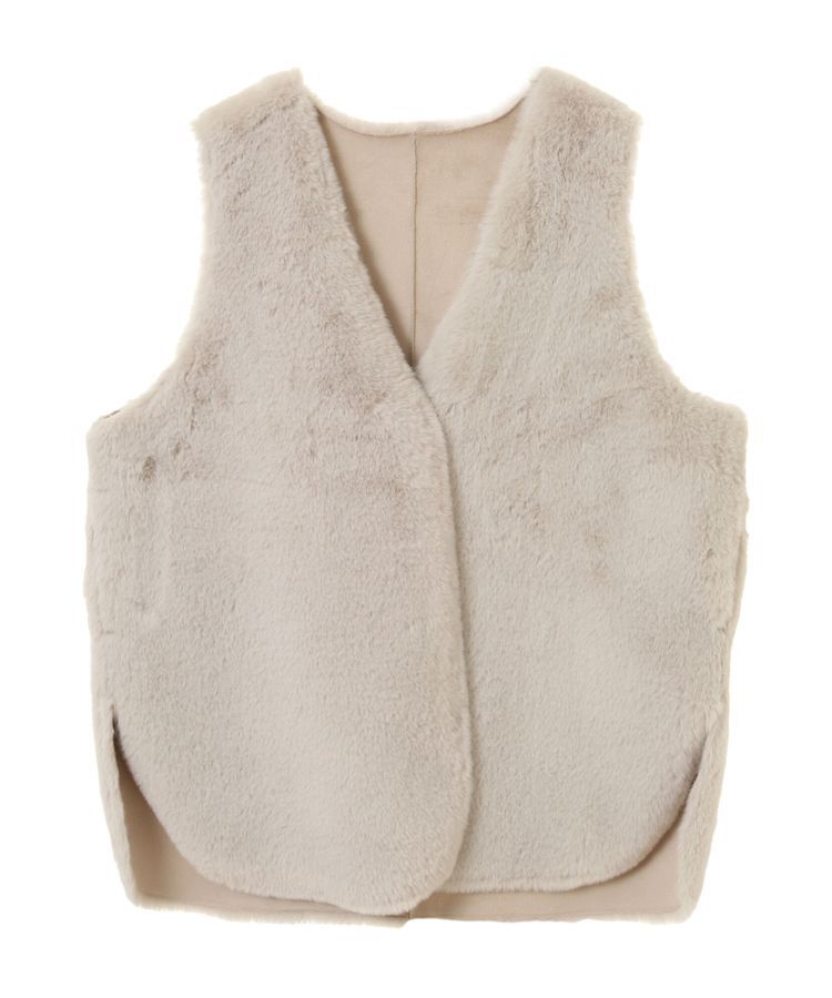 AMERICAN HOLIC「丈違いフェイクファーベスト」|ベスト・ジレ|