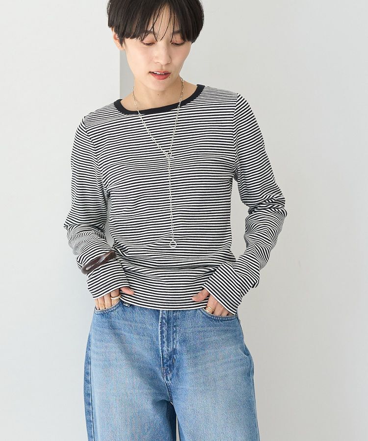 AMERICAN HOLIC「リブボーダーカットプルオーバー」|Tシャツ・カットソー|Ivory