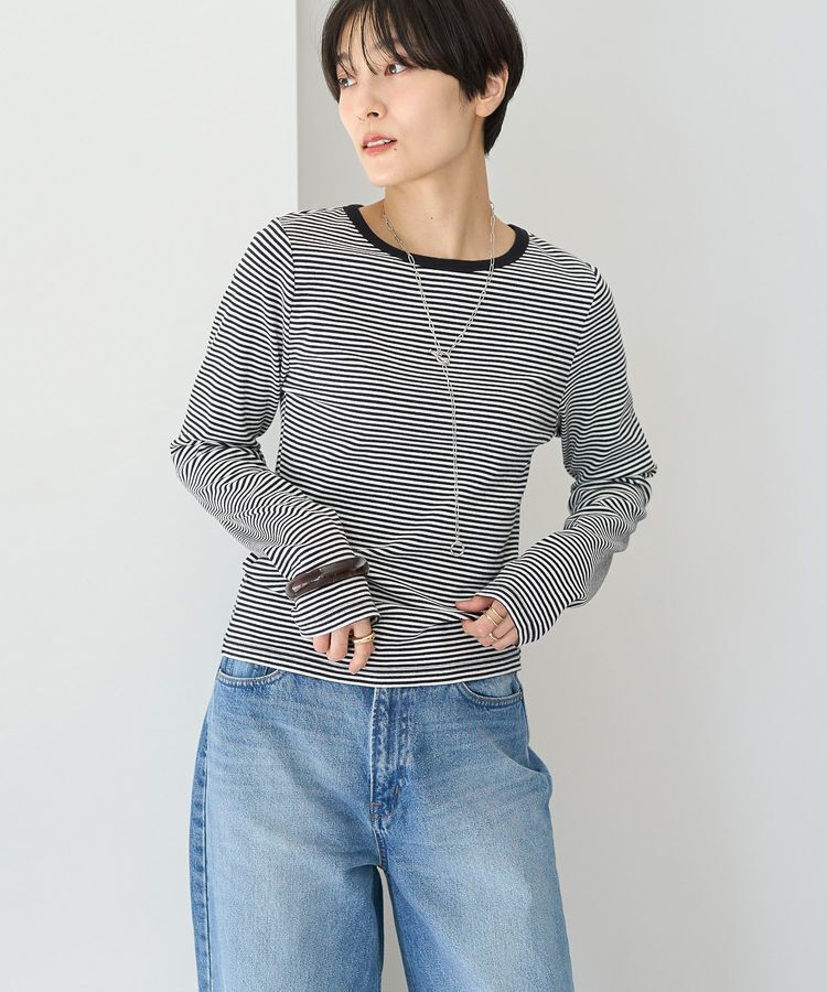 AMERICAN HOLIC「リブボーダーカットプルオーバー」|Tシャツ・カットソー|