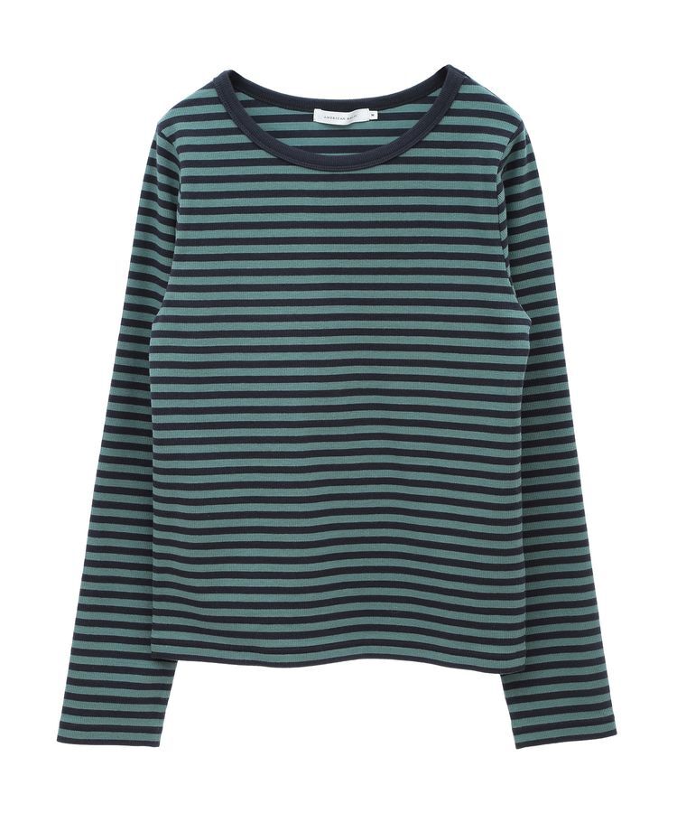 AMERICAN HOLIC「リブボーダーカットプルオーバー」|Tシャツ・カットソー|