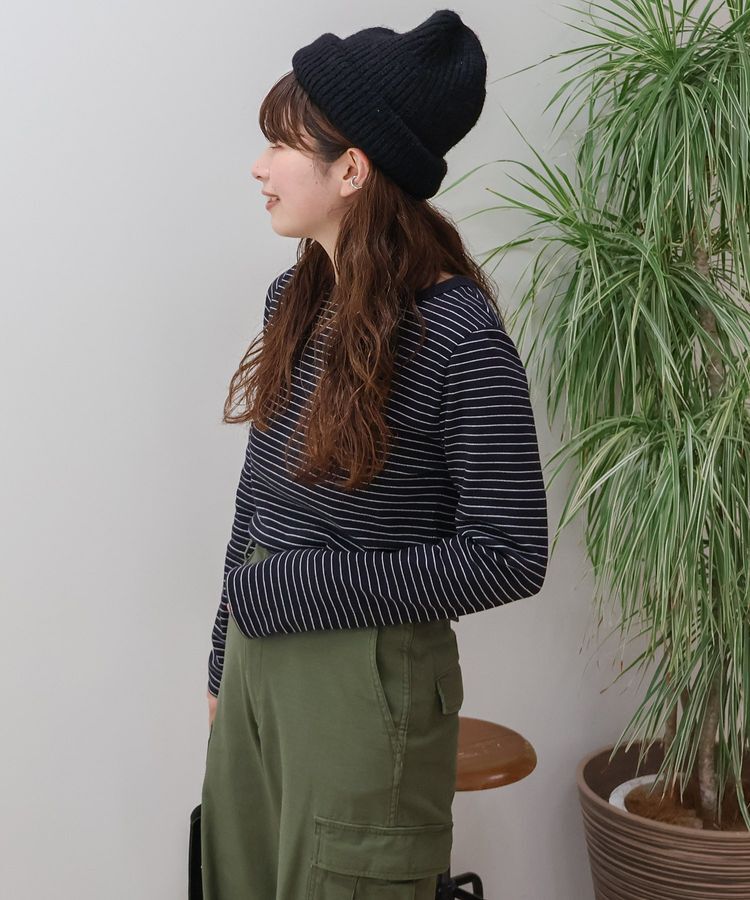 AMERICAN HOLIC「リブボーダーカットプルオーバー」|Tシャツ・カットソー|