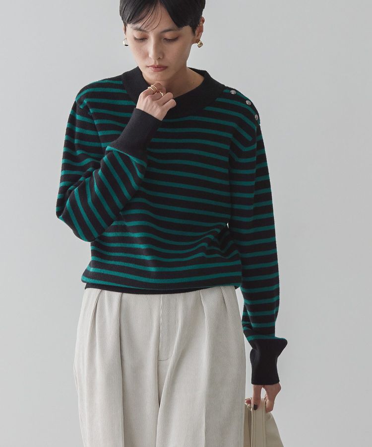 AMERICAN HOLIC「バイパチモックネックニットプルオーバー」|ニット・セーター|