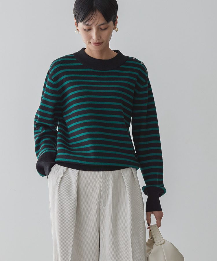 AMERICAN HOLIC「バイパチモックネックニットプルオーバー」|ニット・セーター|