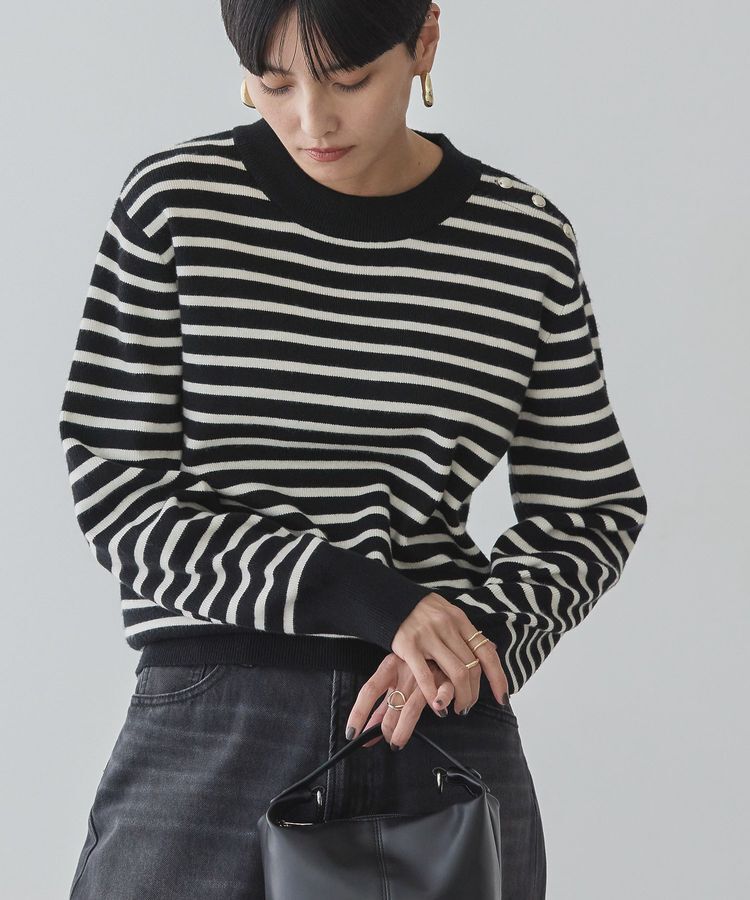 AMERICAN HOLIC「バイパチモックネックニットプルオーバー」|ニット・セーター|