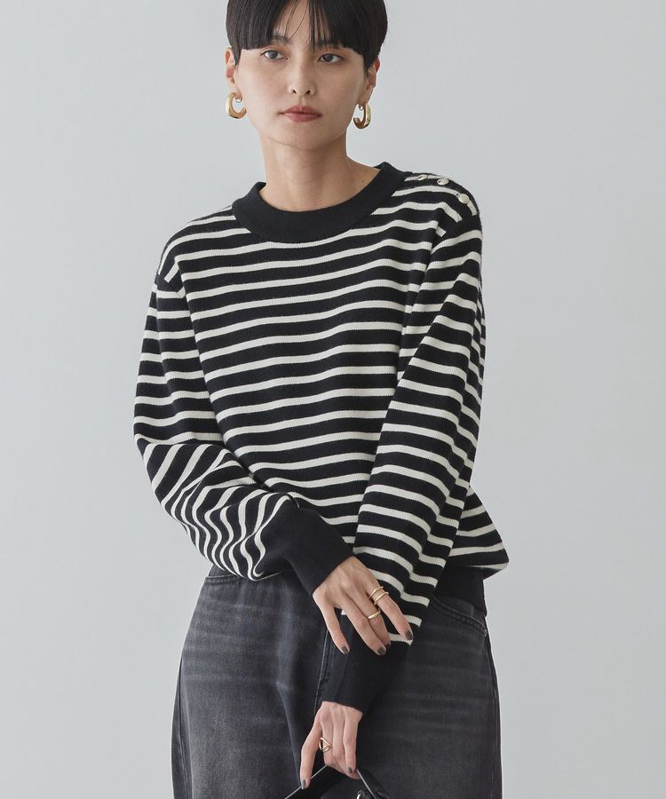 AMERICAN HOLIC「バイパチモックネックニットプルオーバー」|ニット・セーター|