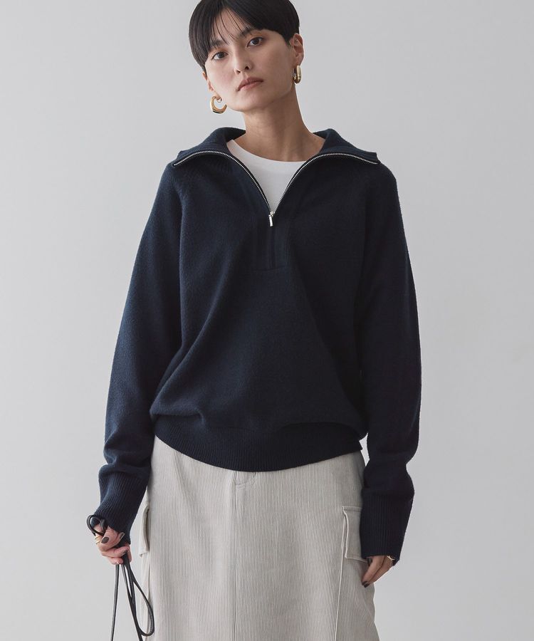 AMERICAN HOLIC「バイパチハーフZIPニットプルオーバー」|ニット・セーター|