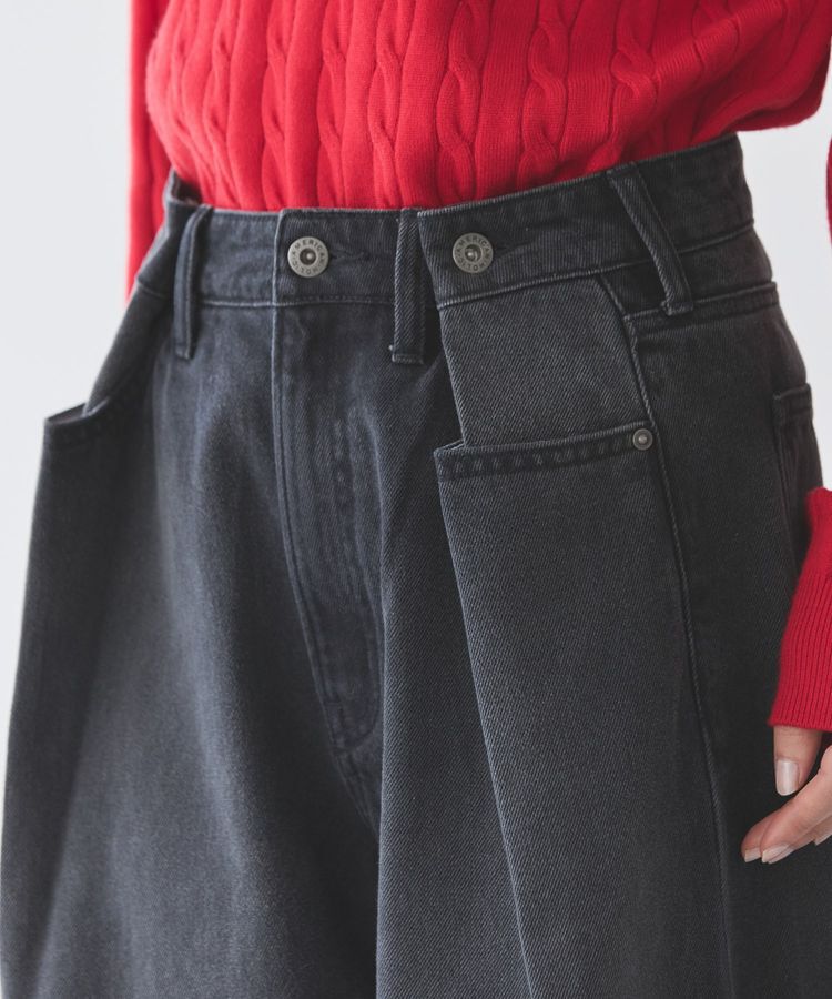 AMERICAN HOLIC「タックワイドデニム」|デニム|