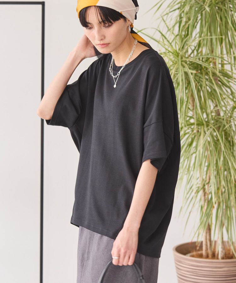 AMERICAN HOLIC「コクーンシルエットカットソー／接触冷感」|Tシャツ・カットソー|Black