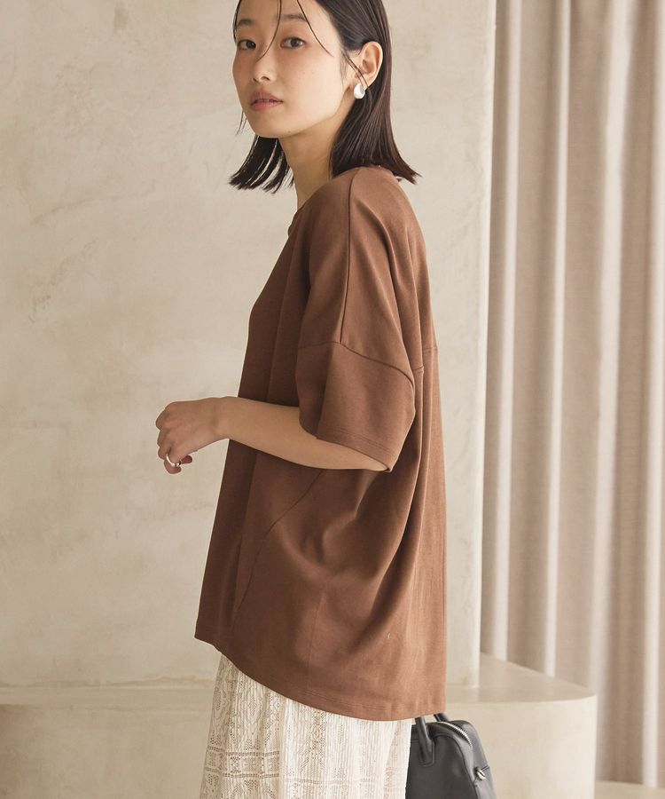 AMERICAN HOLIC「コクーンシルエットカットソー／接触冷感」|Tシャツ・カットソー|Brown