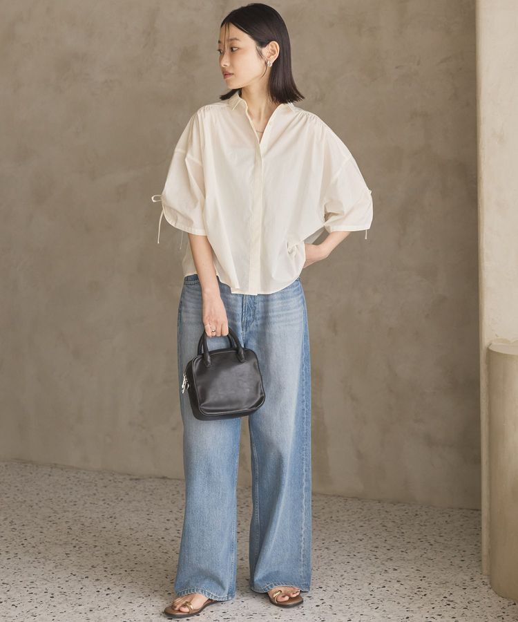 AMERICAN HOLIC「接触冷感ギャザーリボンスリーブ半袖シャツ」|シャツ・ブラウス|