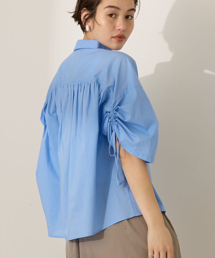 AMERICAN HOLIC「接触冷感ギャザーリボンスリーブ半袖シャツ」|シャツ・ブラウス|Sax