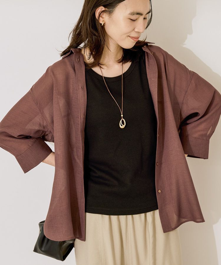 AMERICAN HOLIC「シアーボイルレギュラー7分袖シャツ」|シャツ・ブラウス|