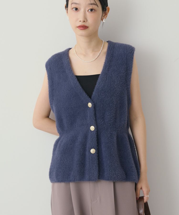 AMERICAN HOLIC「ミニシャギーペプラムベスト」|ベスト・ジレ|