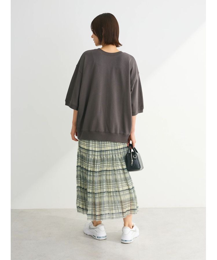 Green Parks「7分袖ロゴミニ裏毛トレTEE」|Tシャツ・カットソー|