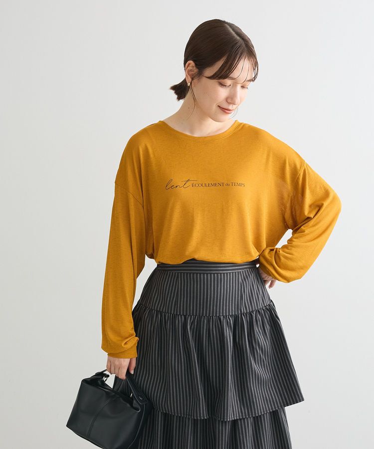 Green Parks「シアーロゴ長袖プルオーバー」|スウェット・ジャージ|Orange