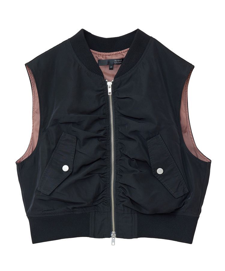 Green Parks「・SUGAR SPOON MA-1ベスト」|ベスト・ジレ|Black