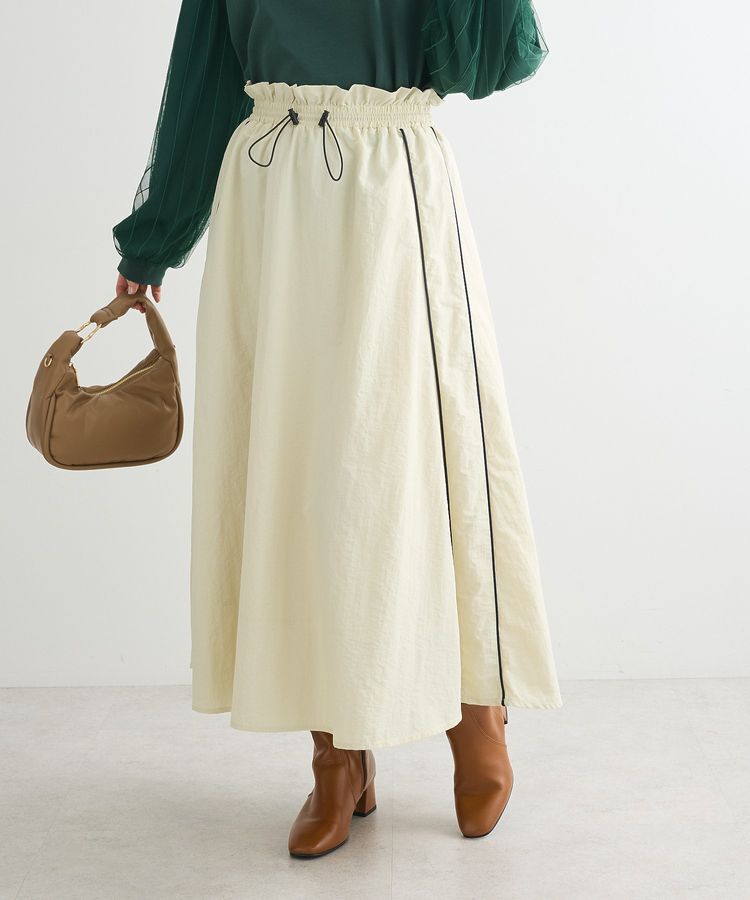 Green Parks「ナイロンラインフレアスカート」|フレア|