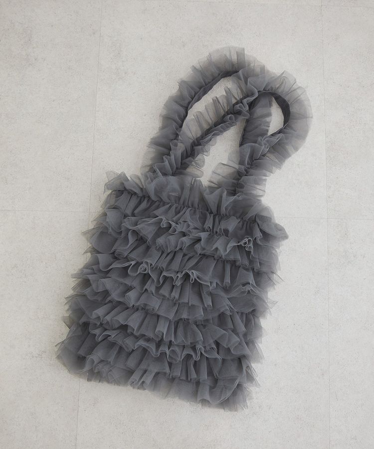 armonia「OTO.HA. チュールフリルA4トートバッグ」|トートバッグ|Gray