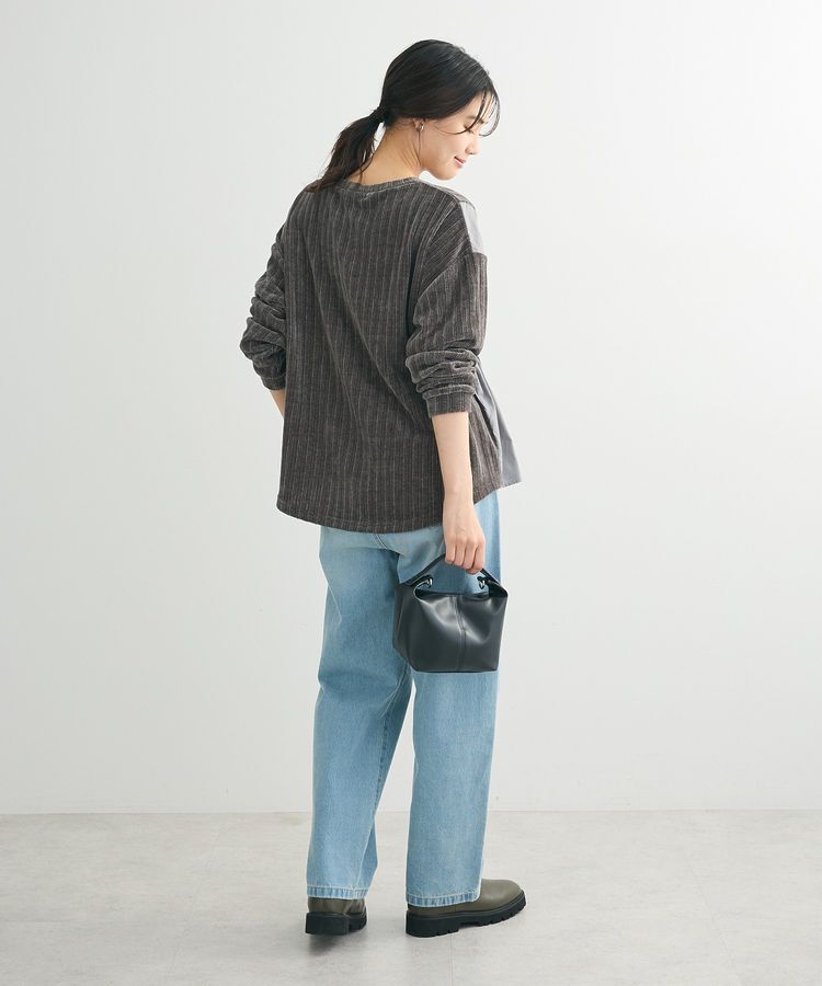 Green Parks「ベロアドッキングプルオーバー」|ニット・セーター|