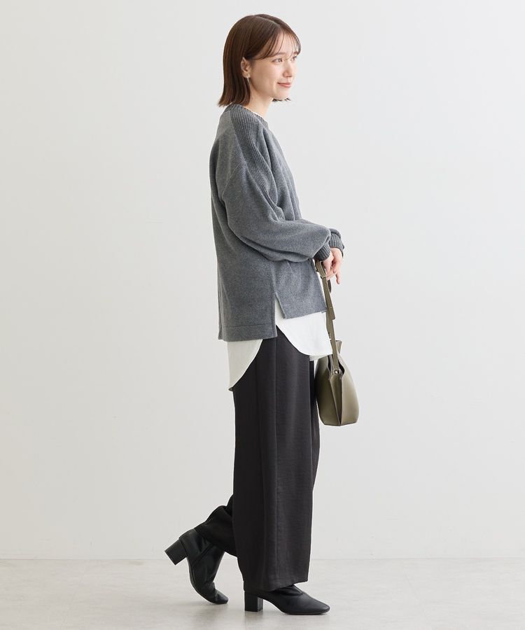 Green Parks「フリース袖リブドッキングプルオーバーⅡ」|スウェット・ジャージ|