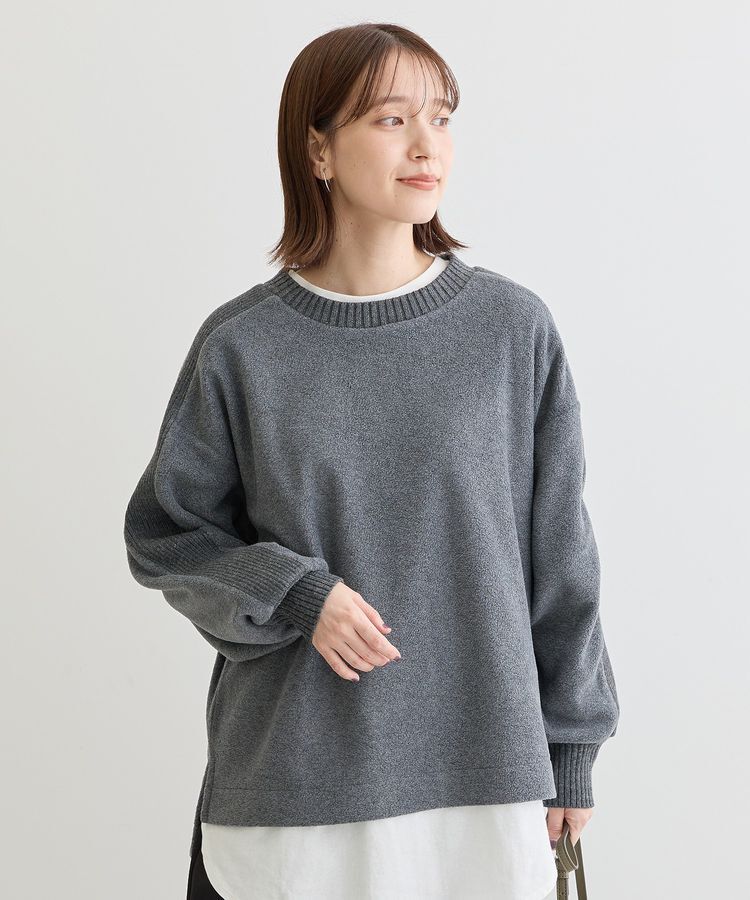 Green Parks「フリース袖リブドッキングプルオーバーⅡ」|スウェット・ジャージ|