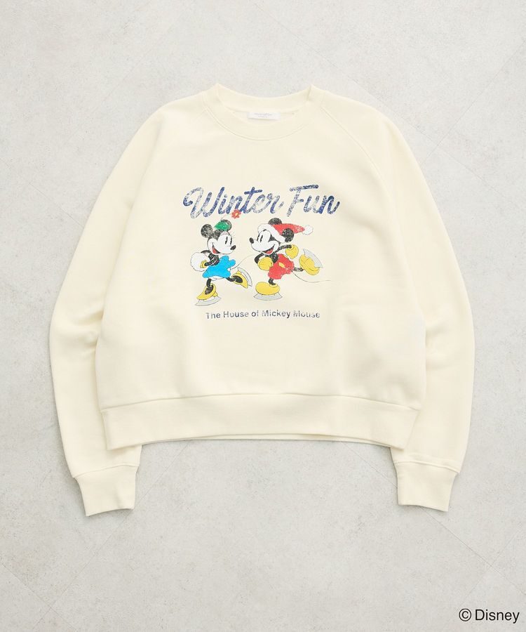 Green Parks「ミッキー&フレンズ/半起毛裏毛プルオーバー」|Tシャツ・カットソー|Ivory