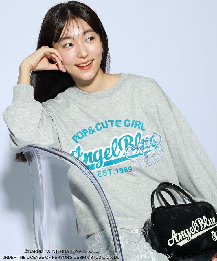 Green Parks「ANGEL BLUE長袖ロゴ刺繍プルオーバー」|スウェット・ジャージ|