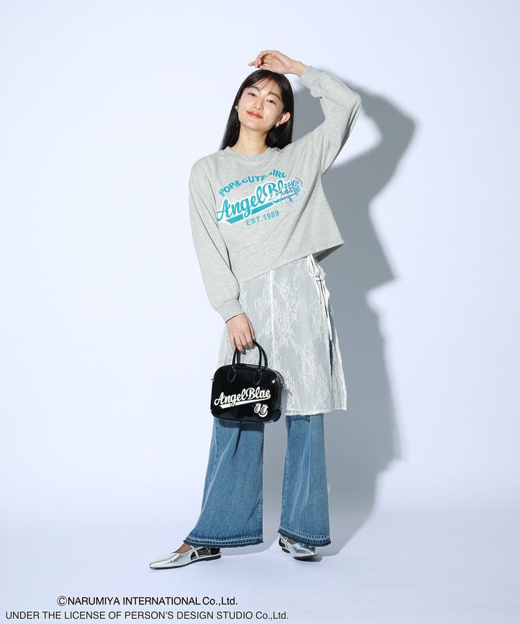 Green Parks「ANGEL BLUE長袖ロゴ刺繍プルオーバー」|スウェット・ジャージ|