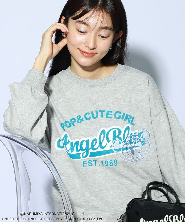 Green Parks「ANGEL BLUE長袖ロゴ刺繍プルオーバー」|スウェット・ジャージ|
