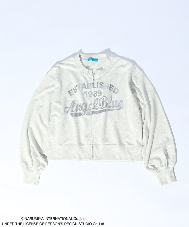 Green Parks「ANGEL BLUE箔プリントZIPカーディガン」|カーディガン|