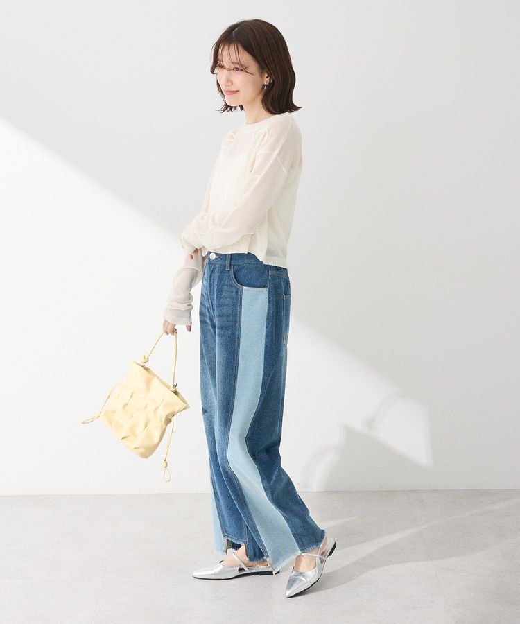 Green Parks「・ANDSEARCH コード刺繍シアーニット」|ニット・セーター|