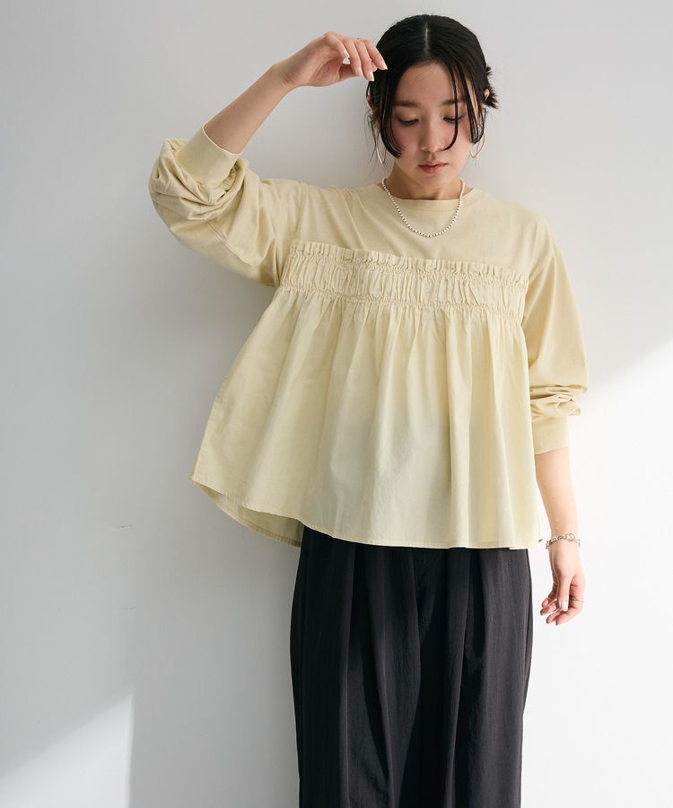 Green Parks「ピグメントドッキングシャーリングプルオーバー」|Tシャツ・カットソー|