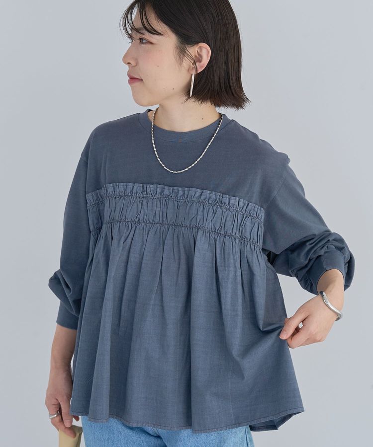 Green Parks「ピグメントドッキングシャーリングプルオーバー」|Tシャツ・カットソー|