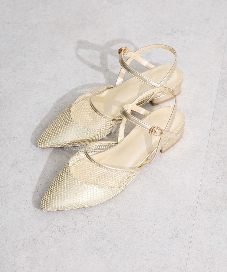 armonia「RUPISポインテットメッシュストラップサンダル」|サンダル|Gold