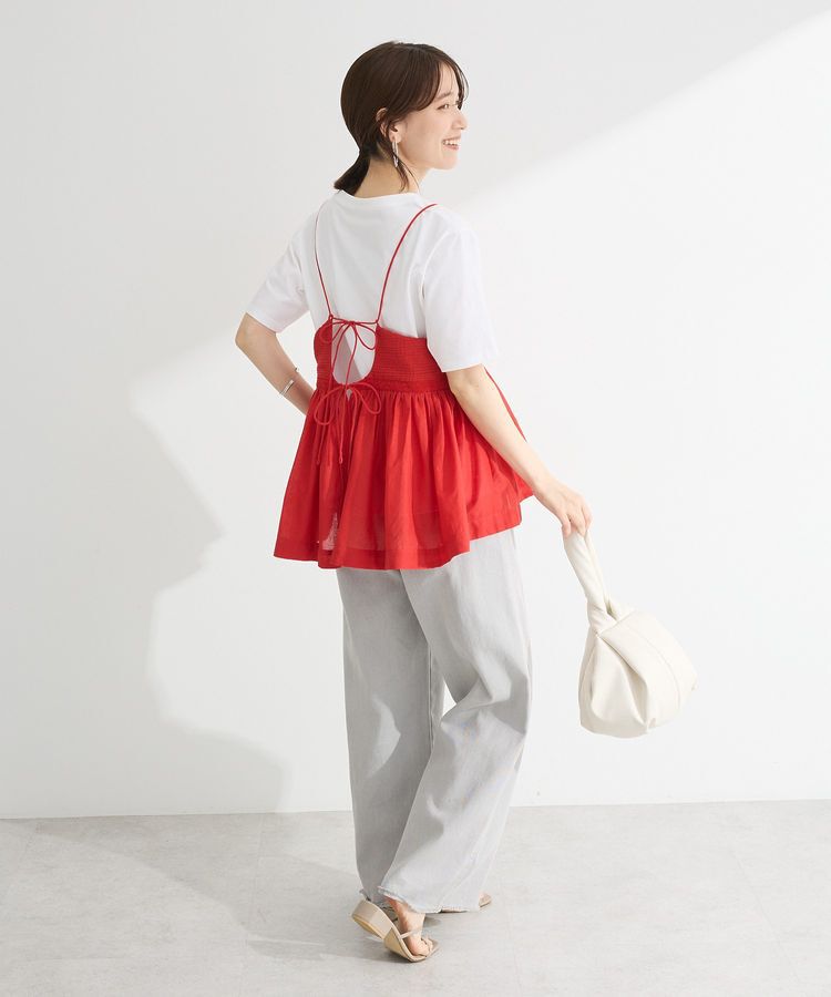 Green Parks「インド綿 ピンタックレースビスチェ」|キャミソール|