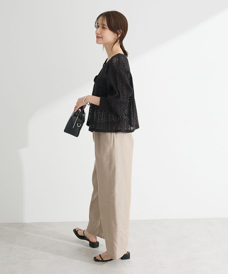 Green Parks「インド綿 レースシャツブルゾン」|カーディガン|