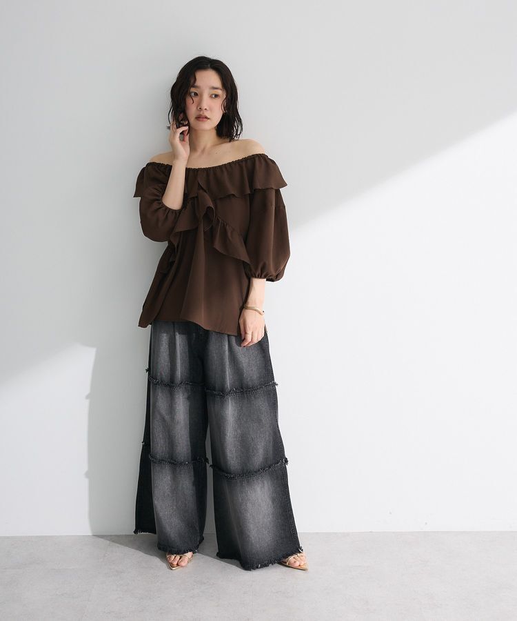 Green Parks「・SUGAR SPOON ティアードデニムパンツ」|デニム|