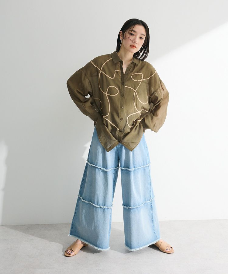 Green Parks「・SUGAR SPOON ティアードデニムパンツ」|デニム|