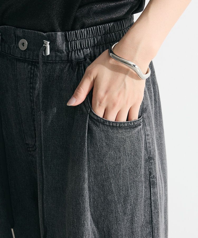 Green Parks「ライトデニムワイドパンツ」|デニム|