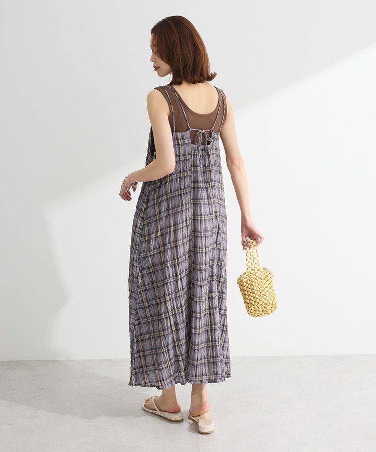 Green Parks「インド綿 ボリュームキャミワンピース」|ワンピース|