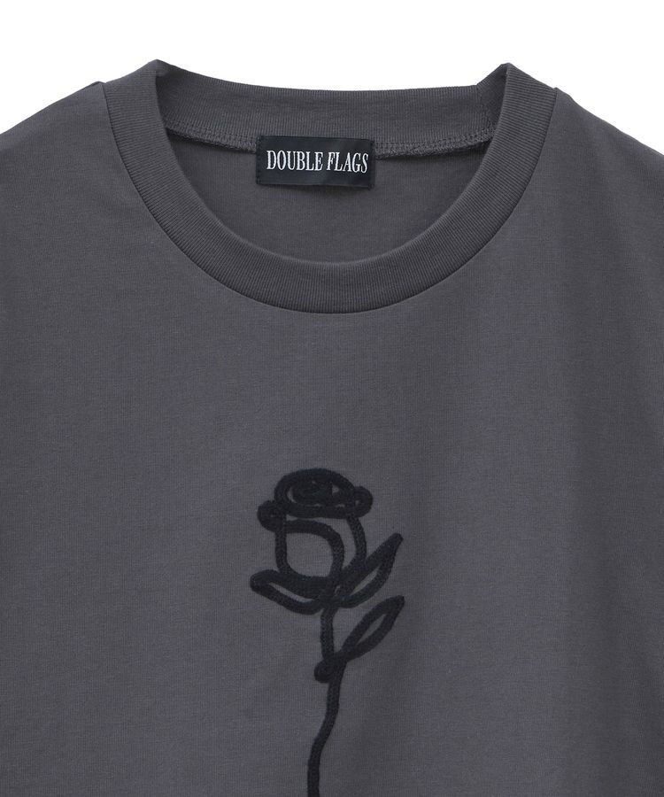 Green Parks「・DOUBLE FLAGS ローズチェーン刺繍TEE」|Tシャツ・カットソー|