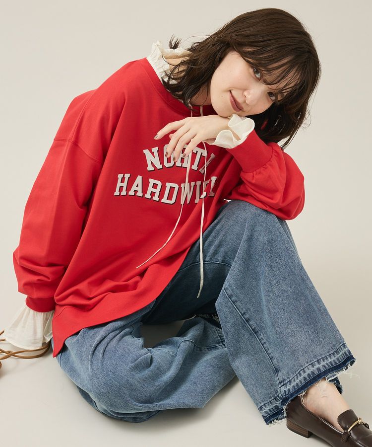 Green Parks「カレッジロゴ裏毛チュニック」|チュニック|