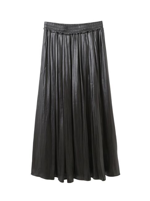 YECCA VECCA「グロッシーコーティングサテンスカート」|スカート|
