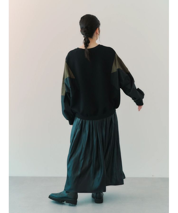 YECCA VECCA「グロッシーコーティングサテンスカート」|スカート|