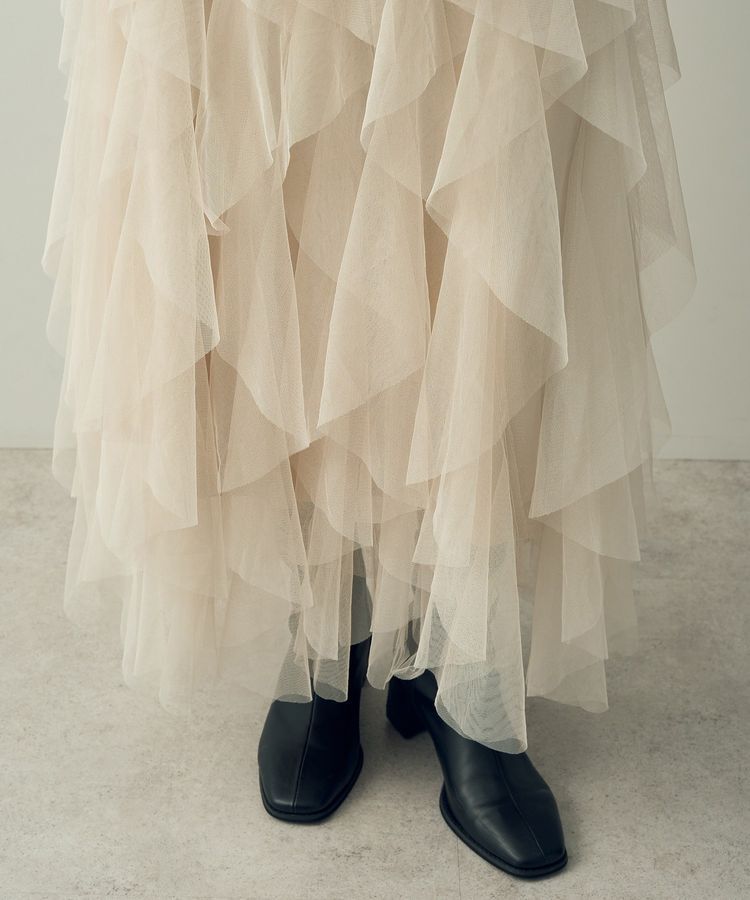 YECCA VECCA「ラッフルチュールスカート」|スカート|