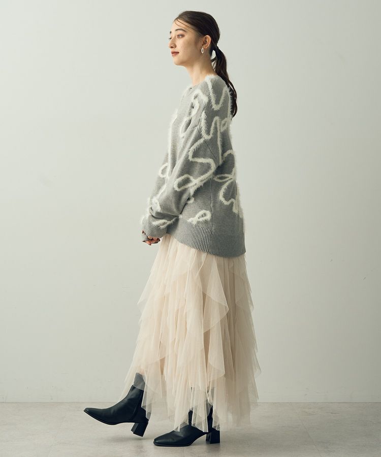 YECCA VECCA「ラッフルチュールスカート」|スカート|